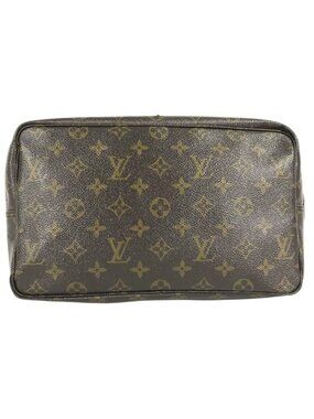 Louis Vuitton Makeup Pouch Trousse Toilette 28 Monogram Canvas Brown